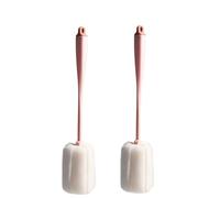 Cepillo de Botellas Cepillo de Limpieza Tazas, 2 uds., Mango Largo, Cabezal Esponja, arandela Vidrio con Botella antiarañazos, Copas Vino, Cocina casera para Limpieza(2 Pink)