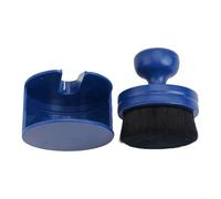 Cepillo de brillo de neumáticos con soporte para uso en ruedas, llantas, emblemas, cuero, rejillas, puntas de escape y tren de rodaje (azul)