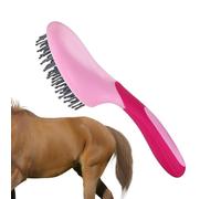 Cepillo de caballo - Cepillo de pelo de caballo | Accesorios para caballos | Kit de aseo de caballos | Cosas de caballo | Mango humanizado cepillo profesional de aseo de caballo | Cepillo de melena y