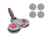 Cepillo de cabeza de fregona compatible con Dyson V8 V10 V11 V15 V7 accesorio eléctrico con tanque de agua desmontable, 6 almohadillas reutilizables