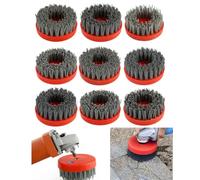 Cepillo de carbono de silicona de nailon de 4 pulgadas, rueda abrasiva antigua para amoladora M14, pulido, limpieza, eliminación de pintura de óxido en mármol de granito