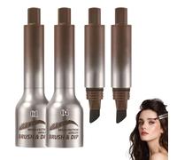Cepillo de cejas, Líquido Impermeable Lápices De Cejas, Gel De Cejas Multifuncional y Cepillo De Cejas En Ángulo A Prueba De Sudor, Natural, De Larga Duración (Taupe+Auburn)