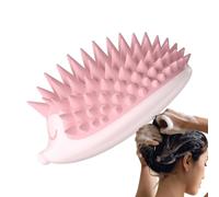 Cepillo de champú, exfoliante de cuero cabelludo de erizo, cerdas de silicona , limpiador de cabeza húmedo y seco, eliminación de caspa y refuerzo del crecimiento del cabello, perfecto para