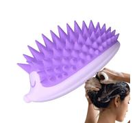 Cepillo de champú masajeador de cuero cabelludo, cepillo de silicona para el cuero cabelludo, cepillo de silicona suave, exfoliante de cuero cabelludo de erizo para eliminar la caspa para el estrés,