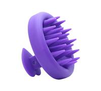 Cepillo de champú masajeador de cuero cabelludo de silicona, limpiador de cuero cabelludo de ducha con cerdas suaves, cepillo de cuero cabelludo para el crecimiento del cabello y tratamiento de la caspa, masajeador de cabello húmedo y seco para todo tipo de cabello de mujeres, morado oscuro