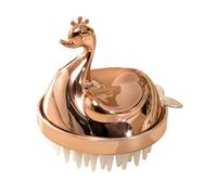 Cepillo de champú para masajeador de cuero cabelludo con cerdas de silicona suave - Diseño lindo en forma de para una exfoliación suave del cuero cabelludo - Peine de ducha desmontable para