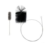 Cepillo de chimenea, 2 unidades de varillas flexibles de 2 m, kit de limpieza de conductos de alambre para estufas, secadoras, cerdas de nailon de alta densidad, herramienta de alcance profundo para