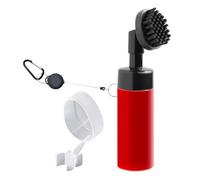 Cepillo de clubes de golf: limpiador de ritmo con spray de agua incorporado, gancho y cepillo de matorrales húmedos-Herramienta de limpieza de clubes y pelota de golf con botella de agua de 300 ml