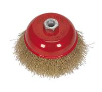 Cepillo De Copa De Acero Latonado Sealey 125Mm M14 X 2Mm CBC125
