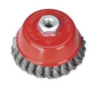 Cepillo De Copa De Alambre De Nudos Twist Sealey 100Mm M14 X 2Mm TKCB100