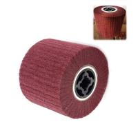 Cepillo de corindón marrón y fibra sintética, rodillo abrasivo eficiente, para Cepillo de Rodillo de Lijado Rodillo Satén Nailon Amoladora de Lijado 120 x 100mm (Rojo, Grana 320)