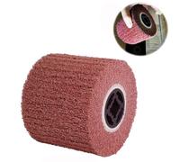 Cepillo de corindón marrón y fibra sintética, rodillo abrasivo eficiente, para Cepillo de Rodillo de Lijado Rodillo Satén Nailon Amoladora de Lijado 120 x 100mm (Convencional, Grana 80)