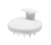 Cepillo de cuero cabelludo completamente de silicona, masajeador de champú suave para mujeres y niños (blanco)