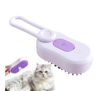 Cepillo de de gato 3 en 1 - Cepillo de vapor para gatos | Cepillo de depilación de para gatos | Cepillo de cuidado de mascotas autolimpiante para largo y corto, masaje y limpieza