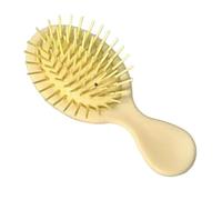 Cepillo de de viaje, cepillo de masaje con diseño de huevo frito, bonito cepillo de cuero cabelludo de dibujos animados, peine de aire portátil para adultos y niños