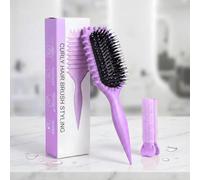 Cepillo de definición de rizos con pinza para el cabello, cepillo de pelo rizado para todo tipo, cepillo para cabello ventilado, cepillo para cabello rizado, cepillo para cabello rizado húmedo