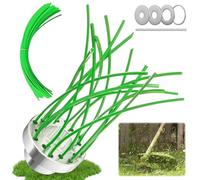Cepillo de deshierbe, cepillo de deshierbe desbrozadora, cabezal de desbrozadora universal, cepillo de hierbas silvestres con 32 PA 66 hilos de nailon para césped de jardín