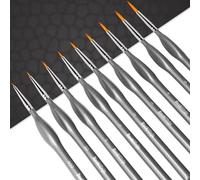 Cepillo de Detalle Pincel en Miniatura, Pincel de Pintura, los Pinceles en Miniatura de mantendrán un Punto Fino y una Primavera, para Acuarela Pintar al/Óleo/Acrílica (Gris)