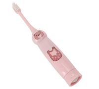 Cepillo de dientes automático, 6000 veces / minuto, lavable para niños, cepillo de dientes resistente de 1 W con bonitos patrones de dibujos animados para(Pink bear)