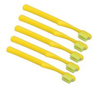 Cepillo de dientes Brace 5 piezas de cepillo de dientes suave de plástico completo práctico ahorro de mano de obra limpieza profunda para dormitorio (amarillo)