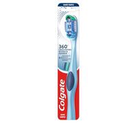 Colgate 360 Limpieza Profunda Cepillo de Dientes Suave, 12 Uds, Elimina Bacterias de Dientes, Lengua, Mejillas y Encías, Filamentos Interdentales Limpian entre los Dientes, Filamentos Antibacterianos*