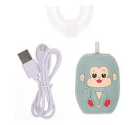 Cepillo de Dientes con Forma de Diamoras Eléctricas en Forma de U: Niño Verde Mono Silicona Cepillo Cabeza Bebé Limpiador de Dientes de Mano para Niños Herramienta de Limpieza