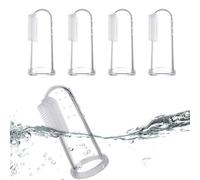 Cepillo de dientes de dedos, protección para las encías, paquete de 5 cepillos de dientes de silicona, alimenticio, 1,7 x 1,7 x 5,4 cm, llega a zonas delicadas de la , masajea las