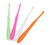 Cepillo de dientes de ortodoncia de plástico, cepillo interproximal suave, cepillo de dientes de limpieza, cepillo interdental, 4 piezas para mujeres para el hogar, el hogar, los hombres