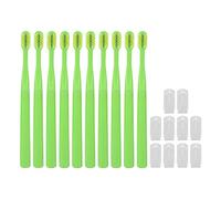 Cepillo de Dientes de Ortodoncia, Regalo Ideal Cepillo Interdental Verde Mango Cómodo Aplicación Suave Y Amplia Mejor Limpieza para Amigos