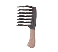 Cepillo de dientes dobles para rizos, masaje del cuero cabelludo, herramienta de peinado, peine de belleza, herramienta suave para desenredar el cabello con efecto de masaje (B, 21 x 8 cm)