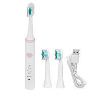 Cepillo de Dientes Eléctrico, Cepillo de Dientes Recargable, Potente Limpieza Sónica, Carga Usb Cepillo de Dientes Eléctrico A Prueba de Agua, 5 Modos Inteligentes, Vibración Ultrasónica(Blanco)