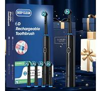 Cepillo de dientes eléctrico giratorio IP67 a prueba de agua para adultos con 2 de limpieza profunda, carga recargable y función de temporizador inteligente de