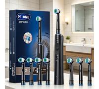 Cepillo de dientes eléctrico giratorio para adultos IP67, limpieza profunda, con fuente de alimentación recargable y temporizador inteligente de