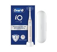 Oral-B iO 2 Cepillo de Dientes Eléctrico Rosa Suave, 1 Cabezal, 1 Estuche De Viaje, 3 Modos De Cepillado, Sensor De Presión y Temporizador, Diseñado por Braun