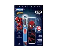 Oral-B Vitality Pro Kids Spiderman Niño Cepillo dental oscilante Azul, Rojo