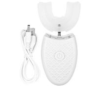 Cepillo de Dientes Eléctrico para Adultos, Cepillos de Dientes Sónicos en Forma de U, Cepillo de Dientes Blanqueador Automático Inteligente con 4 Engranajes Y LED, Resistente Al Agua IPX7(blanco)