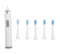 Cepillo de Dientes Eléctrico para Adultos Potencia de Batería: Blanqueamiento de Cepillo de Dientes Eléctrico Cepillos de Dientes de Limpieza a Prueba de Agua con 5 Cabezas