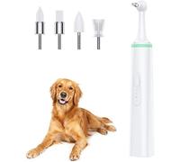 Cepillo de dientes eléctrico para mascotas, cepillo de dientes ultrasónico para perro con 4 cabezales de cepillo para borrador de manchas, pulidor de dientes, herramienta de limpieza de boca de perro