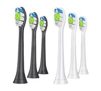 Cepillo De Dientes Eléctrico Que Reemplaza El Cabezal. Compatible Con Philips HX6552, HX6581, HX6582, HX3100, HX3110, HX3120 Y HX3130(White x3 Black x3)