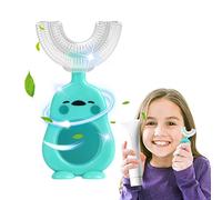 Cepillo de Dientes Infantil, Cepillo de Dientes en Forma de U para Niños con Cabezal de Silicona Suave, Cepillo de Dientes Bebe Manual de Limpieza Oral de 360 °, 7-12 Años
