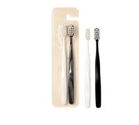 Cepillo de dientes manual Cepillo de dientes de cerdas suaves for adultos, set de viaje for parejas, práctico embalaje independiente, limpieza diaria de los dientes. Cepillo