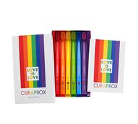 Cepillo de dientes manual Curaprox - Edicin limitada arcoris | Ultrasuave para encas y dientes sensibles | Paquete de 6 con diseo colorido