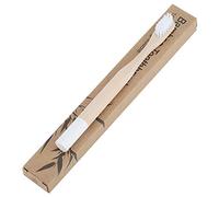 Cepillo de dientes natural org¨¢nico de bamb¨² cepillo de dientes de cerdas de nailon respetuoso con el medio ambiente cepillos de dientes con c¨®modo para ni?os cuidado oral de 14.5 cm (blanco)
