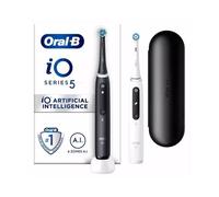 Oral-B Cepillo de dientes eléctrico iO Series 5 - doble, 2 repuestos, 5 modos, estuche, negro mate