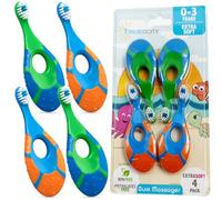 Cepillo de dientes para bebé, paquete de 4, Azul