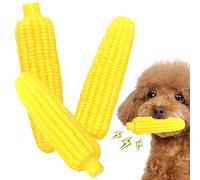 cepillo de dientes para perros de maíz, juguete para perros con mazorca de maíz | Cepillo de dientes para cachorros, dientes limpios, juguetes para masticar - Juguete divertido que suena, juego