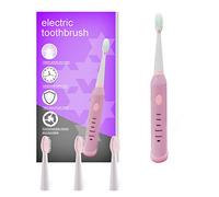 Cepillo de dientes Sonic OGOUGUAN Cepillo de dientes eléctrico para adultos con 32000VPM 3 cabezales de cepillo 5 modos, blanqueamiento de cepillos de dientes sónicos limpiar como un dentista (rosa)