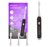 Cepillo de dientes Sonic OGOUGUAN Cepillo de dientes eléctrico para adultos con 32000VPM 3 cabezales de cepillo 5 modos, blanqueamiento de cepillos de dientes sónicos limpiar como un dentista (negro)