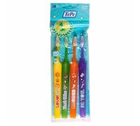 Cepillo de Dientes TePe Select Compact, Kids Extra Suave,Envase Mixto, 4 ud