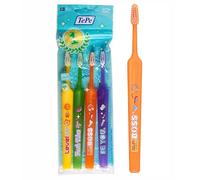 Cepillo de dientes TePe Select Compact, Kids Extra Suave, envase mixto, 4 ud., cepillo de dientes infantil, cepillo de dientes de cerdas suaves para una limpieza respetuosa y eficaz
